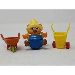1 Vintage 1989 Weebles Bear 2 1990's Happy Meal Mcdonalds Toys‎